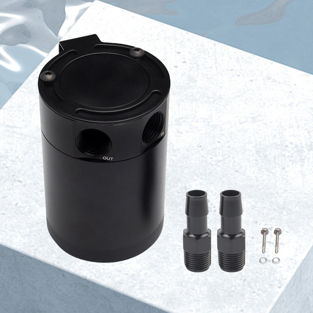 Universal Car Baffled Oil Catch Can Tank Aluminum Alloy Reservoir