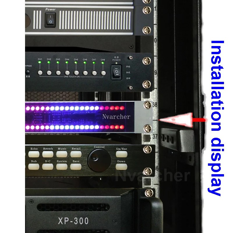 Nvarcher 120 Led Level Indicator Stereo Sound Control Audio Usb Music Spectrum Electronic Vu Meter