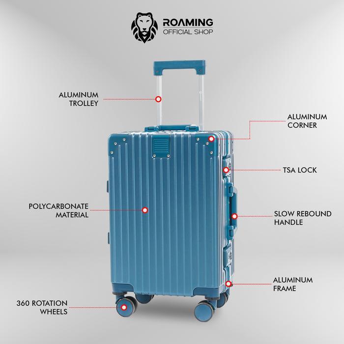 sc1t- Roaming Koper A055 Kabin Size 20 Inch Sd Bagasi Size 28 Inch Alumunium Frame Tsa Lock
