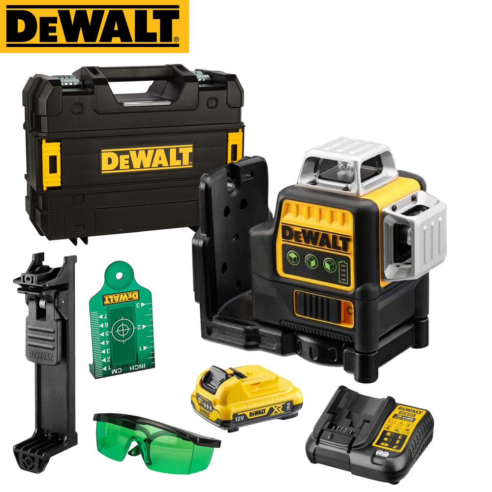 Dewalt Dw089Lg 12 Lines Laser Level 360 Self Leveling Green Beam Laser 12V Max Li-Ion Battery Lasers