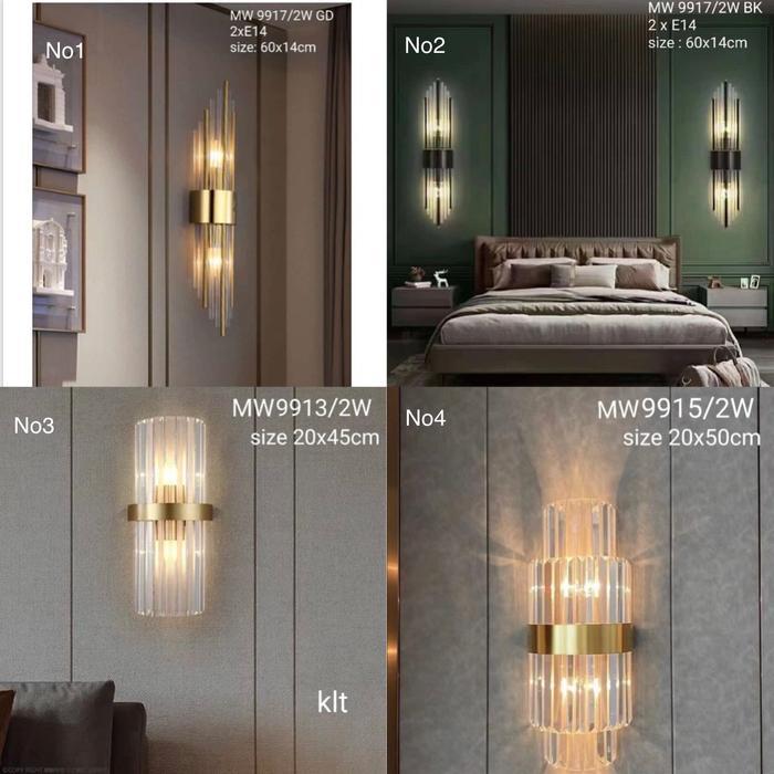 Lampu dinding minimalis dekorasi ruang tamu & kamar tidur Besi