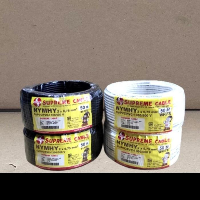 kabel supreme serabut 2x0.75 NYMHY per roll 50 meter