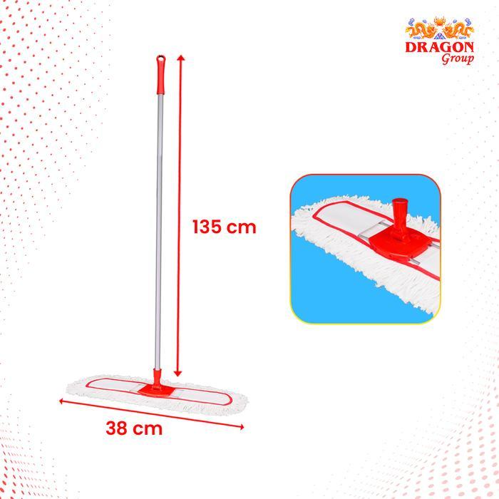 wa23- [Cod]Dragon Mop Pel Lobi 38 Cm Alat Pel Lantai Gagang Panjang 135Cm Cleaning Mop