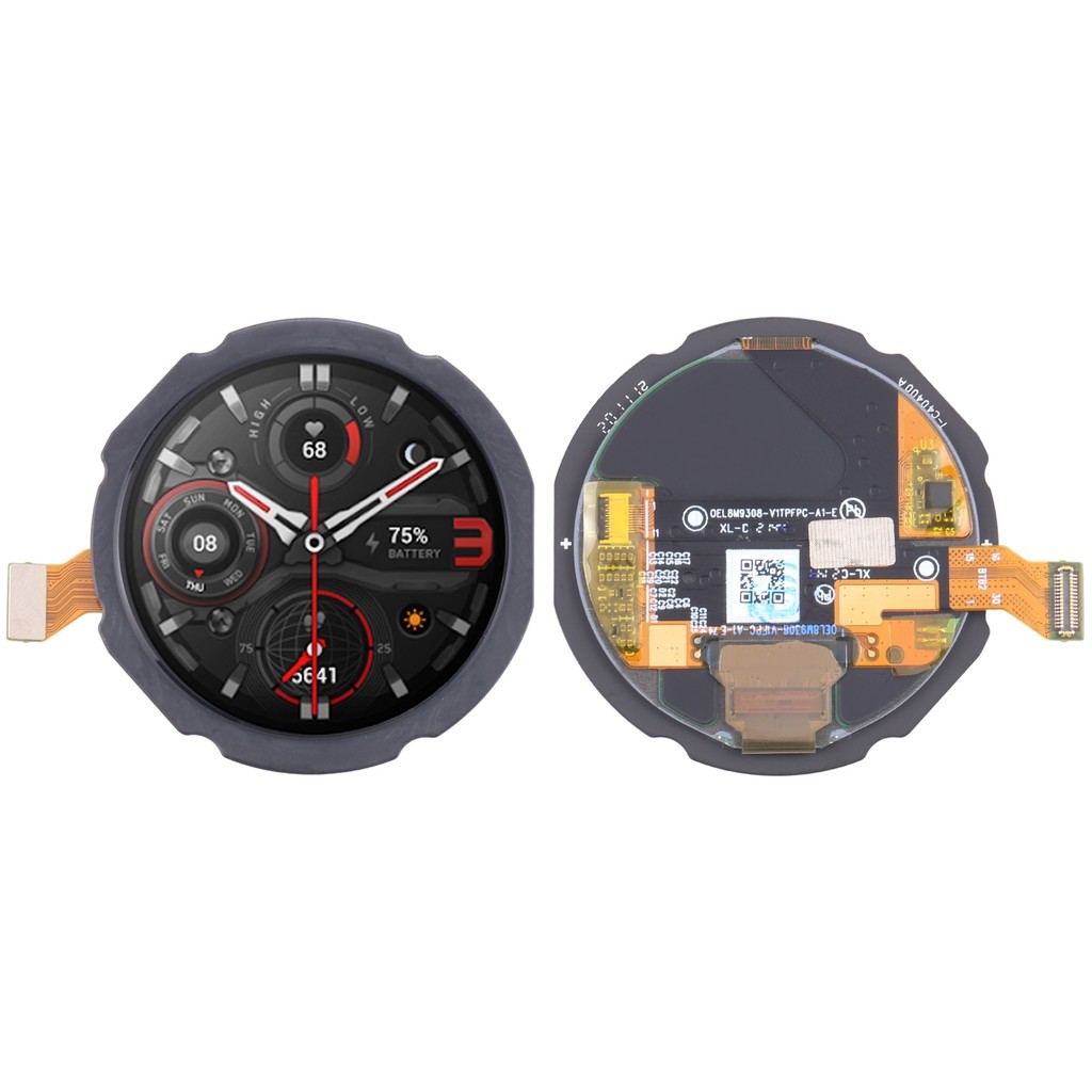 Original LCD Screen for Amazfit T-Rex 2 with Digitizer Full Assembly Watch LCD Screen Repair Replace