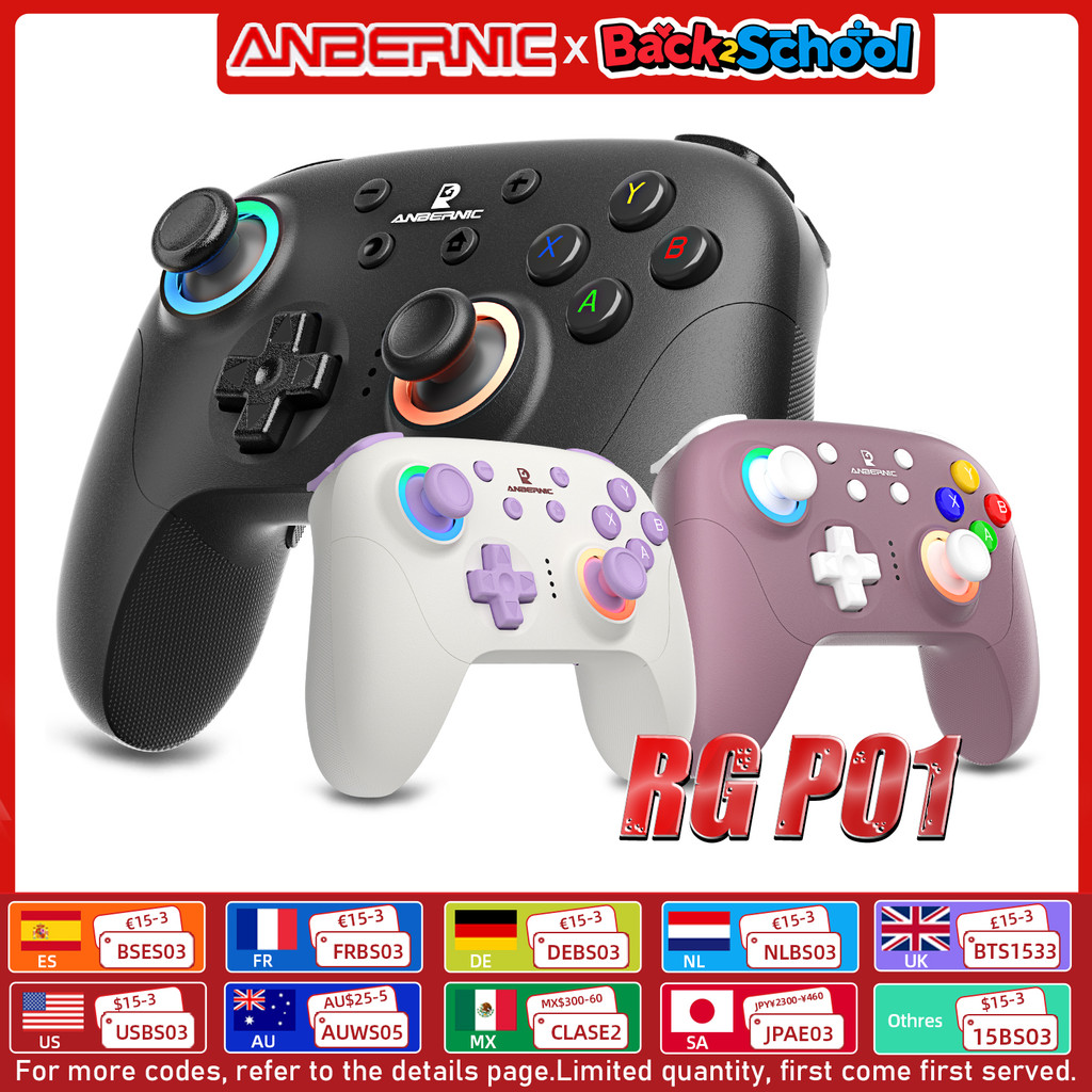 Anbernic Rg P01 Bluetooth 5.3/Wired/2.4G Wireless Gamepad Compatible With