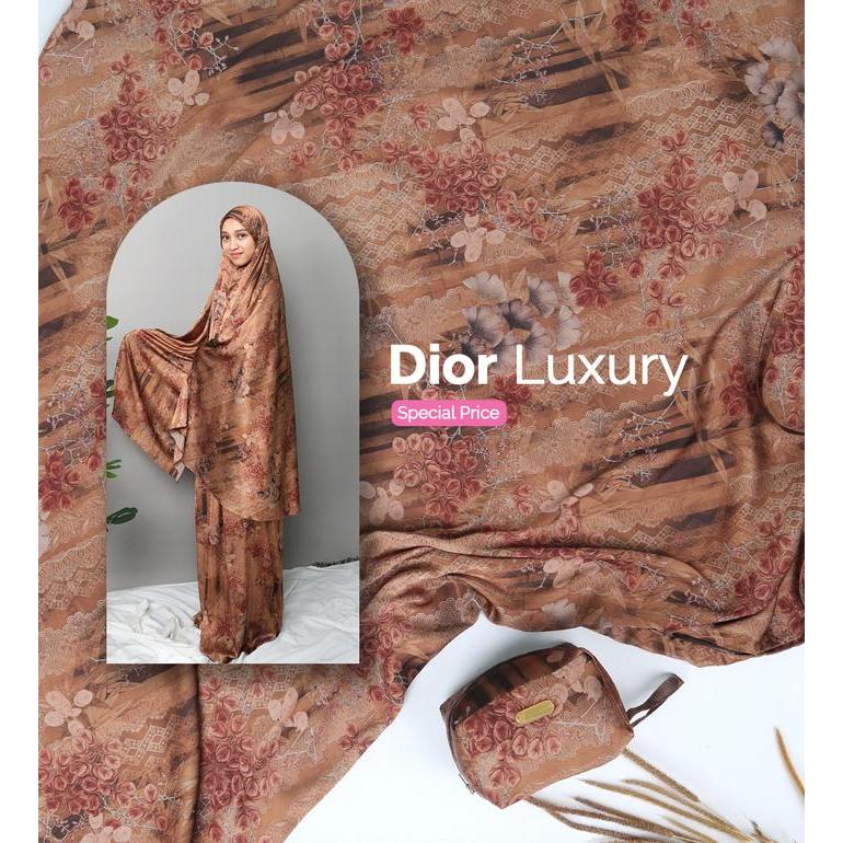 1ysl- Mukena Dewasa Traveling - Silk Premium Printing - Royale Edition 2In1