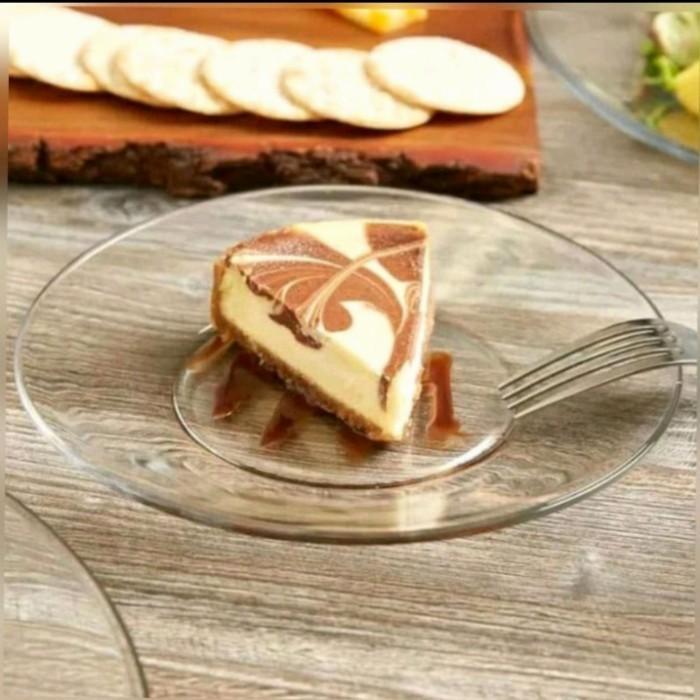 Piring Lepek Kecil Kaca Beling Bening Polos Tebal Murah Tahan Panas Diameter 14CM Piring Saji Makana