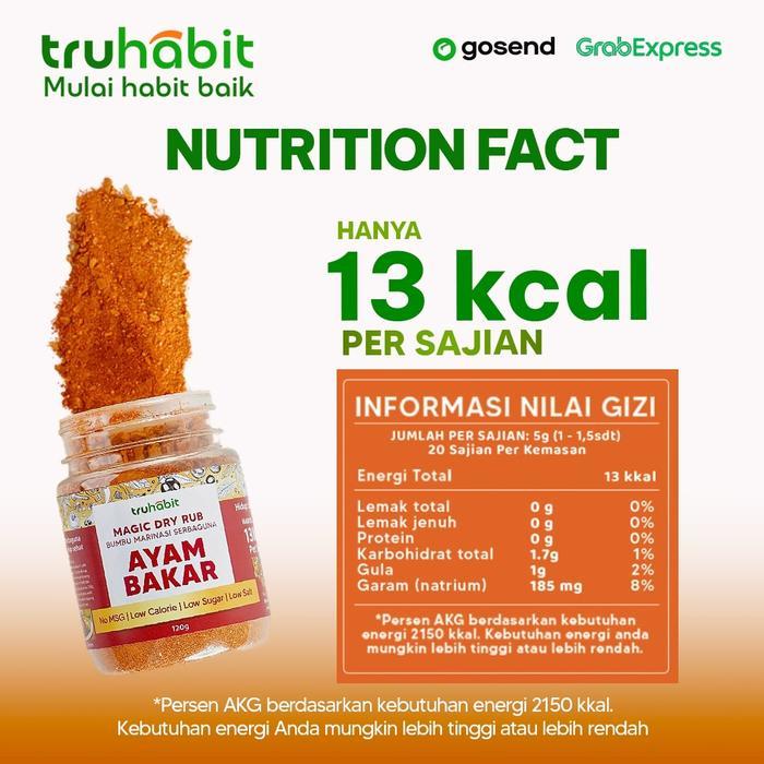 (BUY 1 GET 1) - TRUHABIT, Dry Rub Ayam Bakar Bumbu Diet Bumbu Instan Dry Rub Bumbu Marinasi Ayam &