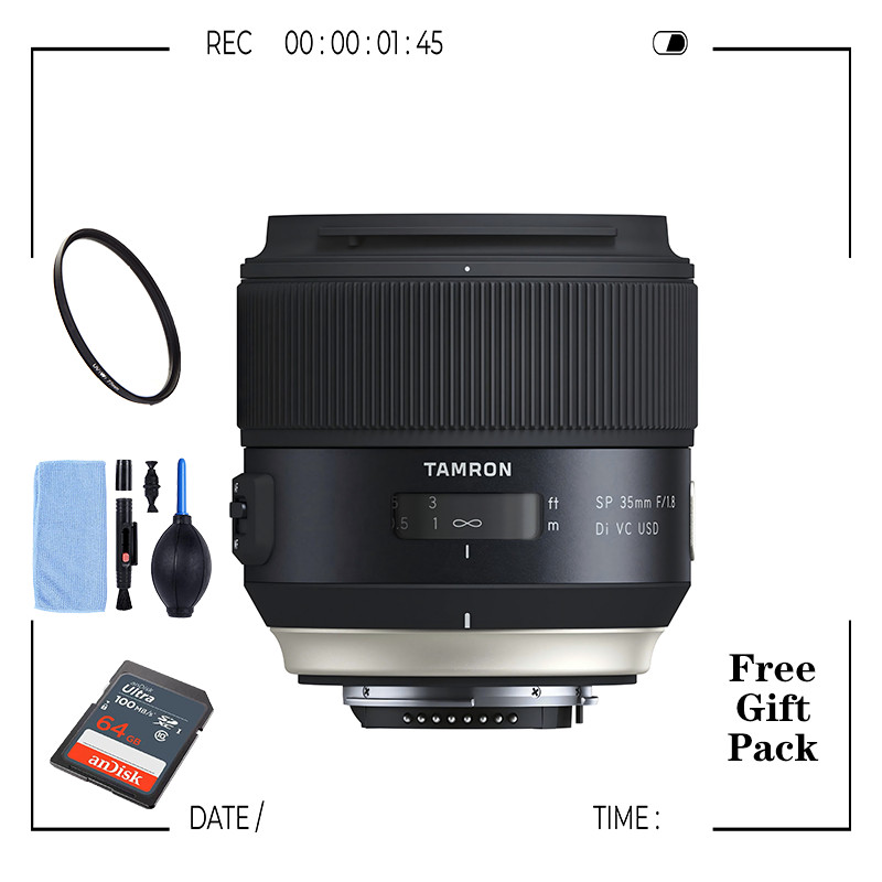 Tamron SP 35mm F/1.8 Di VC USD (F012) For Nikon Canon full frame DSLR Camera Auto Lens