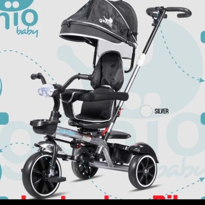 Sepeda anak roda tiga tricycle genio musik baby stroller dorongan