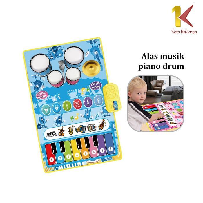 [COD] SK M378 Mainan Edukasi Anak 2IN1 Piano Drum Alat Musik Bersuara