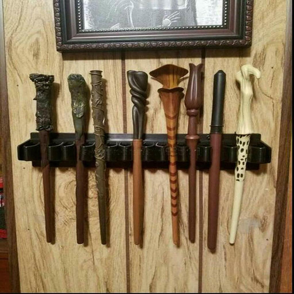 Adjustable Wizarding Wand Display Stand Wall Rack 10-Rod for Wizard
