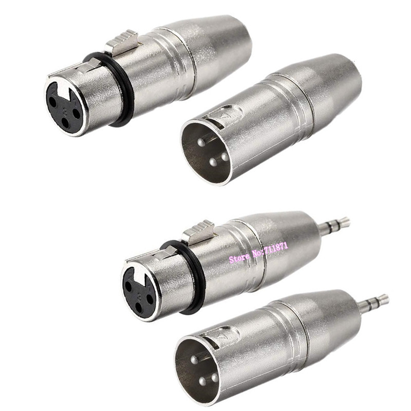Male Female XLR 3.5 Adapter Connector XLR Male to TRS 3.5mm Male Female Connector 3.5 CANNON XLR