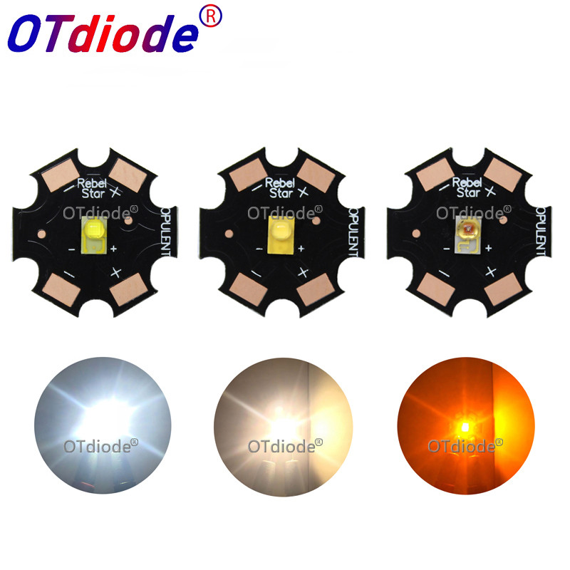 10PCS LUXEON Rebel ES 3W High Power LED Light Emitter Chip Diode White Warm White Yellow 3.2-3.4V