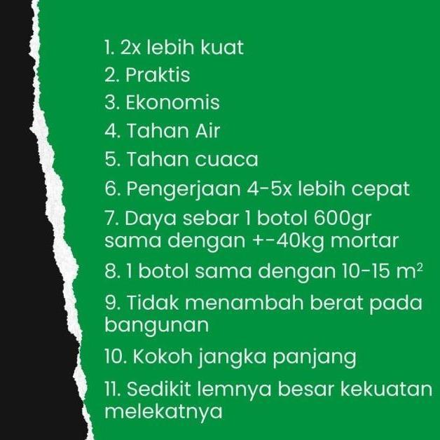 jgmh- Lem Leo Bata Ringan (900 G) Adhesive Perekat Bata Ringan Putih Hebel Tempel Roster