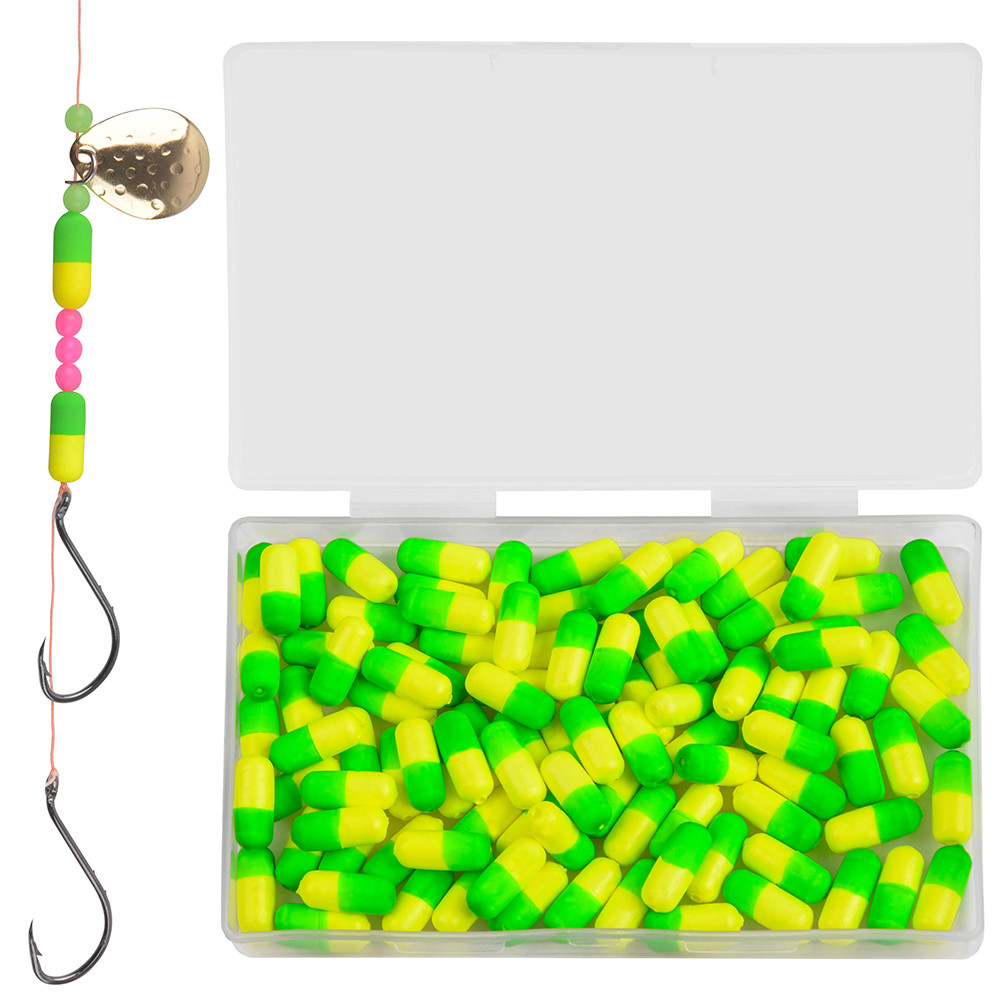 90Pcs/Box Fishing Rig Floats Pompano Floats Walleye Rig Lure Making Accessories Surf Fishing Foam
