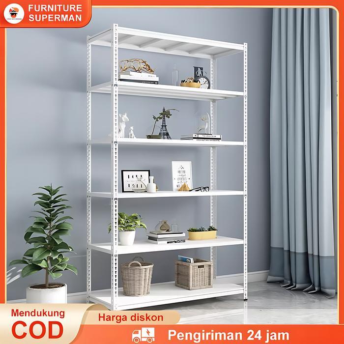 CZ(Domestic)rak buku besi kukuh,rak besi 4 tingkat,rak buku besi,rak jualan dagangan,rak lemari