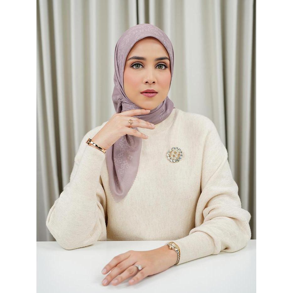 Monogram Scramble Voile Square - Aurora.