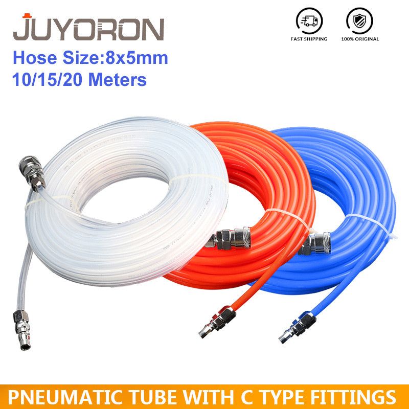 10/15/20M 8x5mm Pneumatic Hose With Connector Compressor Air Hose