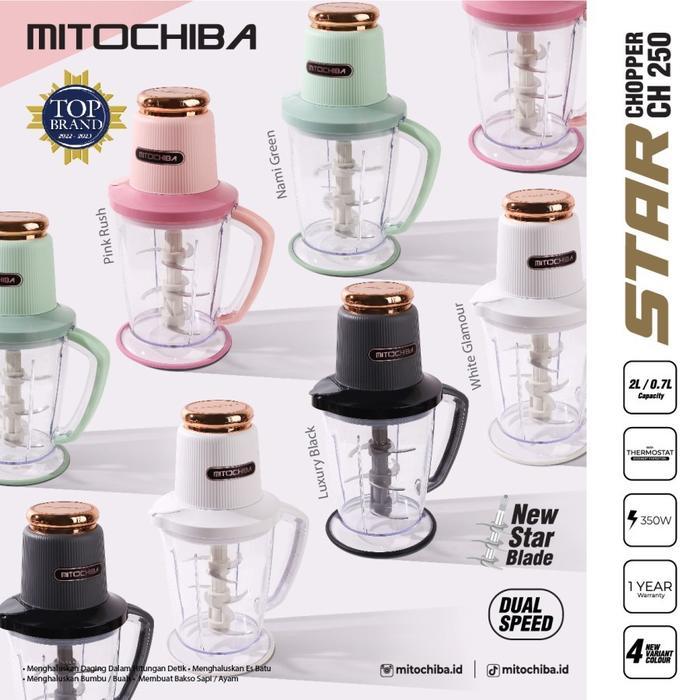 Mitochiba CH 250 Food Chopper Blender Bumbu dan Daging 9 Mata Pisau *