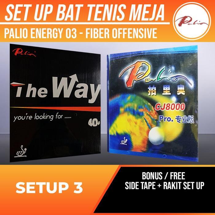 STOK TERBATAS  PAKET BAT PINGPONG RAKITAN PALIO ENERGY 03 FIBER OFFENSIVE YINHE PALIO TERJANGKAU
