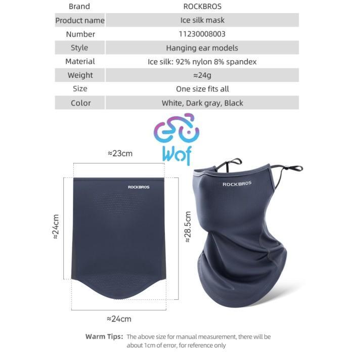 bojm- Rockbros Mz012 Face Mask Masker Wajah Balaclava Sepeda Motor Scarf
