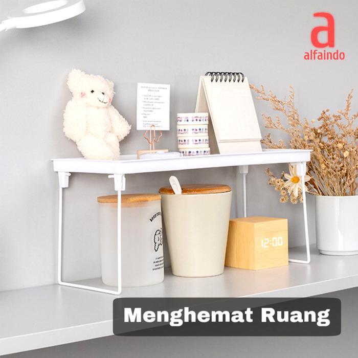 [Banting Harga] Rak Penyimpanan Meja Lipat Serbaguna Storage Stationery Dekstop Plastik Aesthetic
