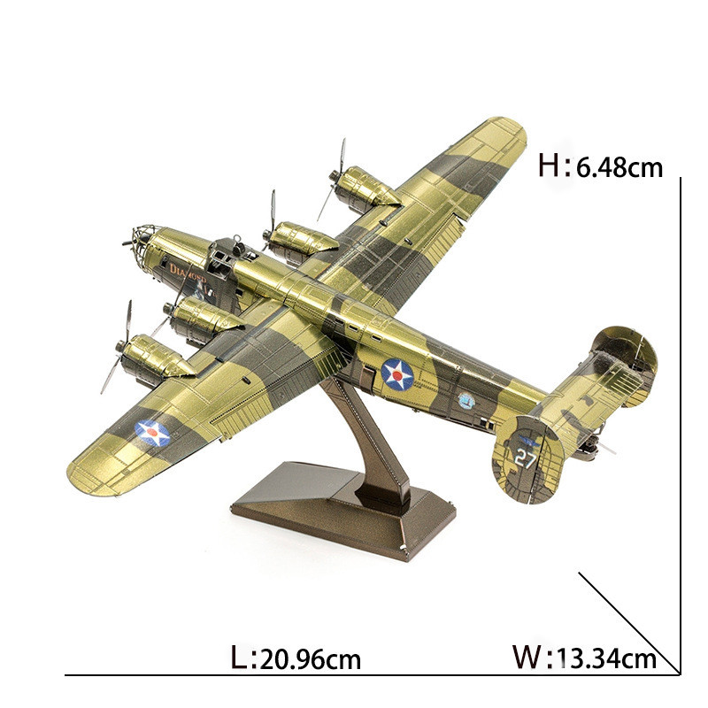 New Color Airplane 3D Puzzle U2 Fighter B-24 Bomber P51 Mustang Spacecraft Metal Jigsaw Apollo Lande