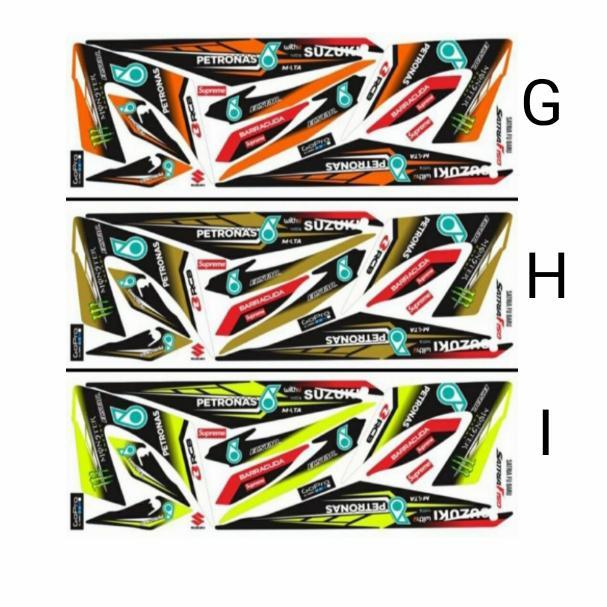 Sticker Striping variasi satria Fu facelift 2014/2015 petronas