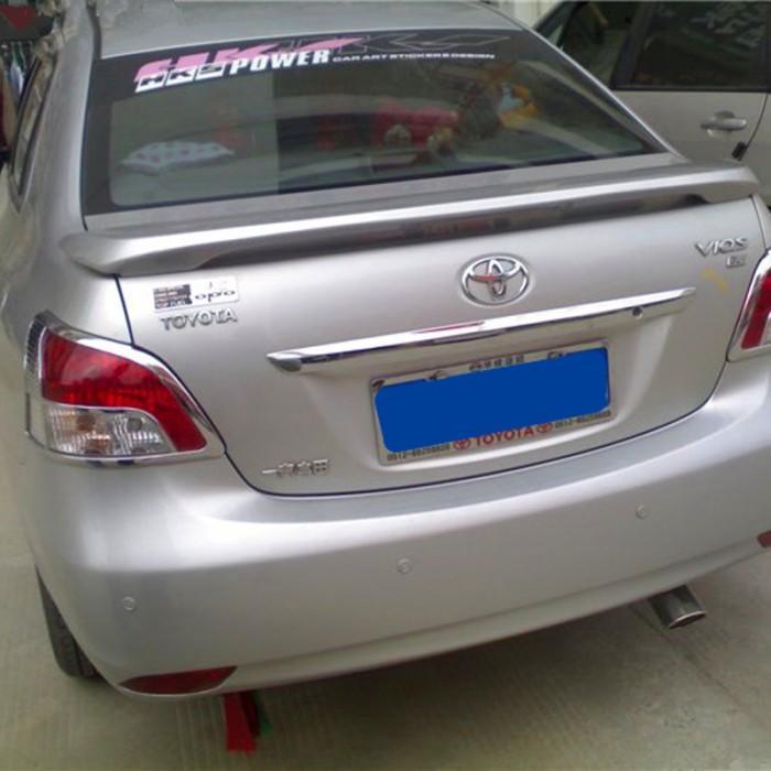 For Yaris Spoiler High Quality Abs Material Car Rear Wing Primer Color Rear Spoiler For Toyota Vios