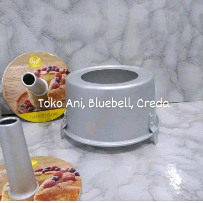 Wilton Aluminum Anggel Food Pan / Loyang Chiffon Cake 7 Inch H 4.5 Inch , 17.7 Cm H 11.4 Cm (
