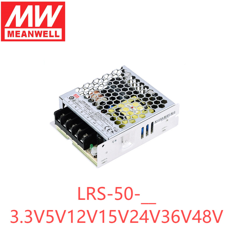 Mean Well 3.3/5/12/15/24/36/48V Single Output Lrs-50-3.3 Lrs-50-5 Lrs-50-12 Lrs-50-15 Lrs-50-24