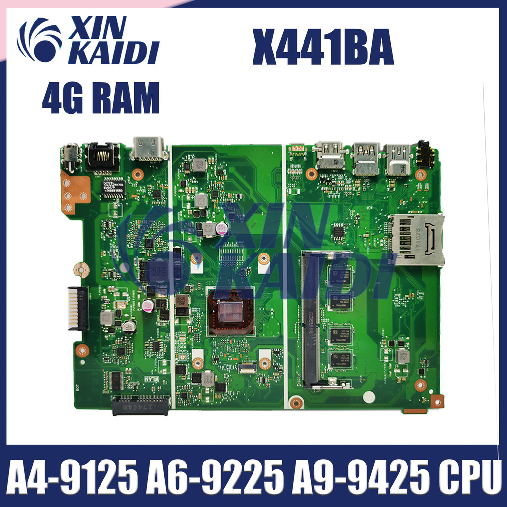 Computer Mainboard For ASUS X441BA X441B A441B K441B F441B Laptop Motherboard CPU A4-9125 A6-9225 A9