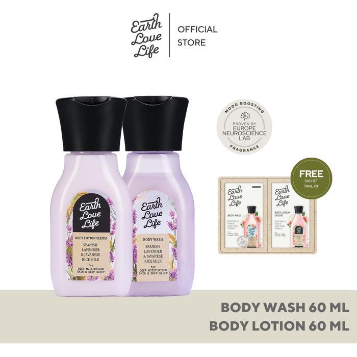 n2qm- [Creator'S Pick] Travel Set Bundle Earth Love Life - Bundle Body Wash And Body Lotion