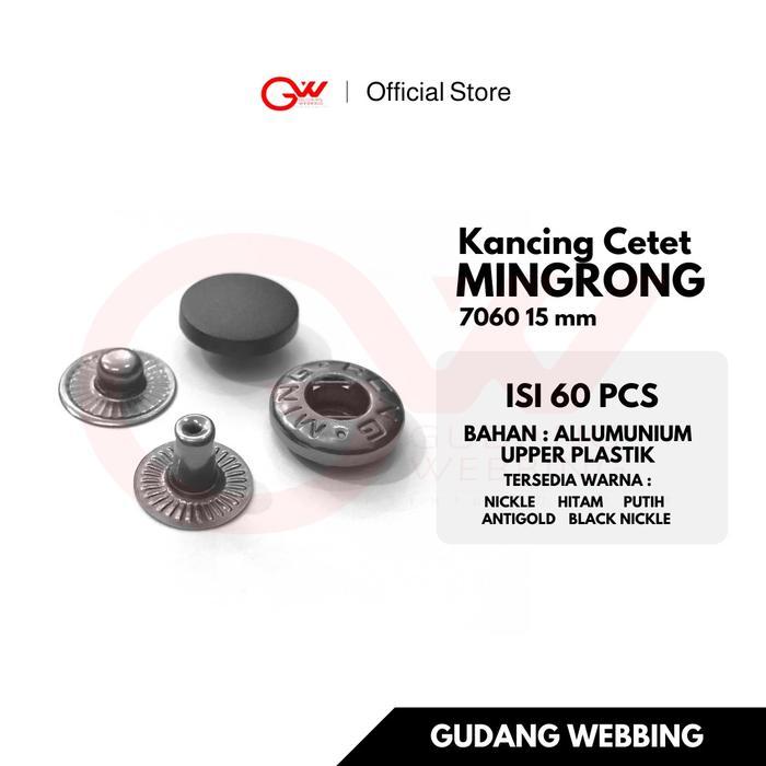 jq41- Cetet Besi / Cetet 15Mm / Kancing Besi / Mingrong V 7060 Hitam
