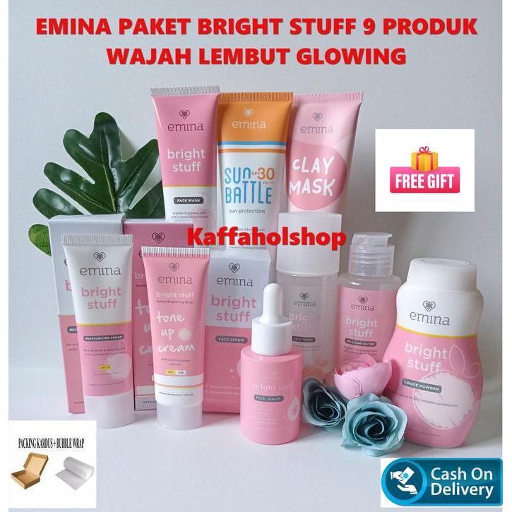 hvs PAKET EMINA LENGKAP BRIGHT STUFF SERIES 9 PRODUK FREE GIFT