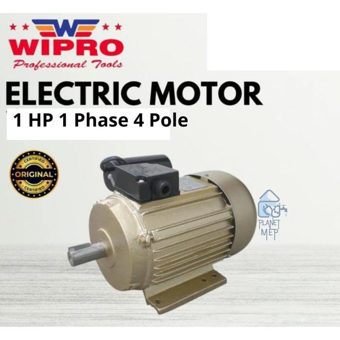 ><><><] ELECTROMOTOR DINAMO WIPRO 1 HP 4 POLE 1 PHASE