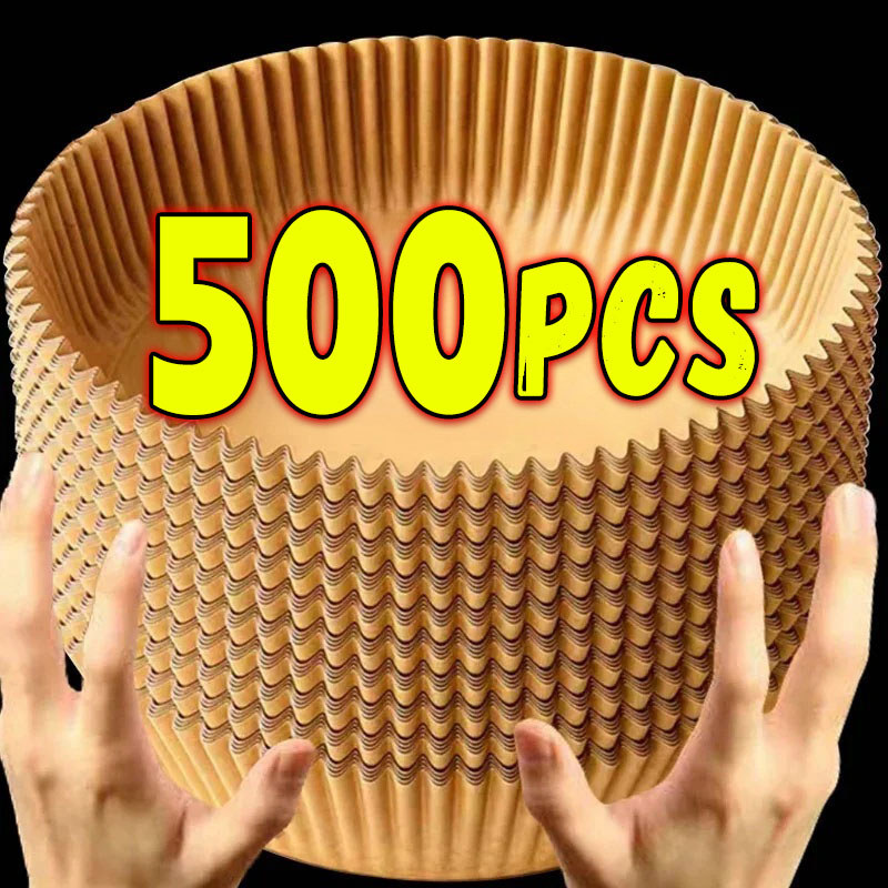Round Air Fryer Paper Disposable Non-Stick Airfryer Baking Papers Microwave Oven Pot Oil Absorbing