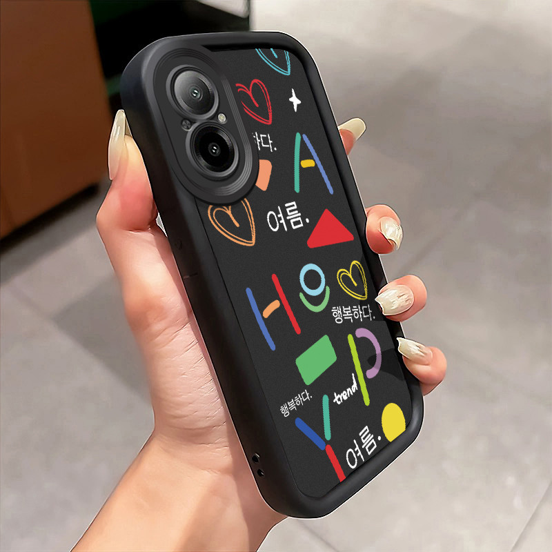 Casing Hp Untuk Realme C67 Realme 12 Lite Case Casing Huruf Pelangi pola Kasus HP Tangga Langit Mewa