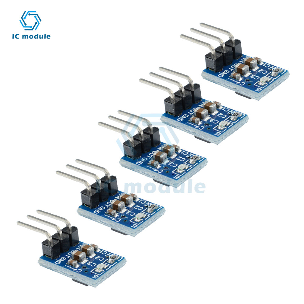 5Pcs 3 Pins Ams1117 Dc4.5V-7V To 3.3V Dc6V-12V To 5V Voltage Regulator Down Dc-Dc Step Down Power