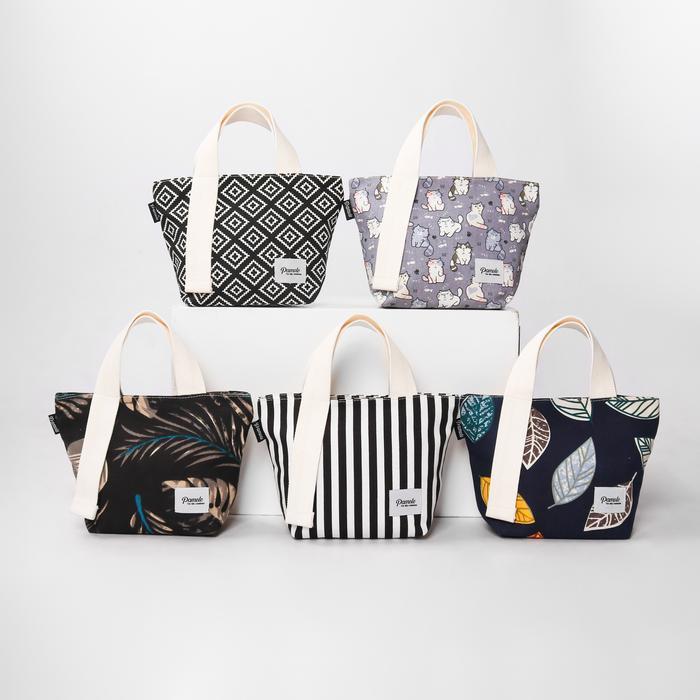 veluna- Pamole Pouch Travelling Mini Totebag Bahan Kanvas - Shara Series
