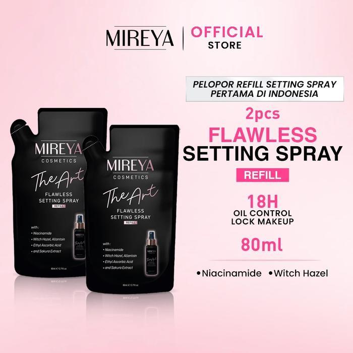 Fandaw- [ 2 Pcs ] Refill Mireya The Art Flawless Setting Spray 80Ml - Mireya Setting Spray &