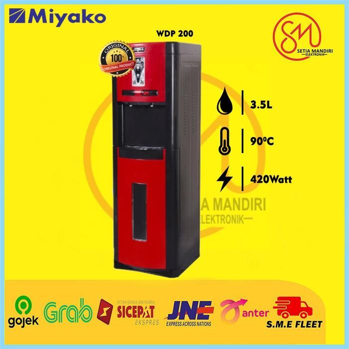 81tq- Miyako Dispenser Air Wdp200 Galon Bawah - Wdp-200 Merah Stainless