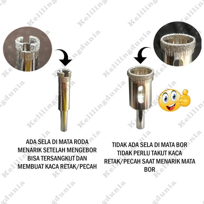 Paling Baik Mata Bor 65Mm Matabor Kaca Marmer Granit Acrylic Holesaw Diamond Glass Terlariss 