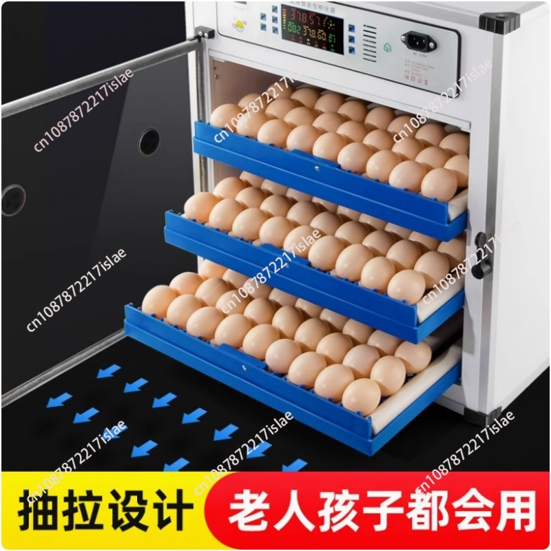 Automatic Egg Incubator 204 Eggs Pvc Dual Electric Hatching Machine Automatic Temperature & Humidity