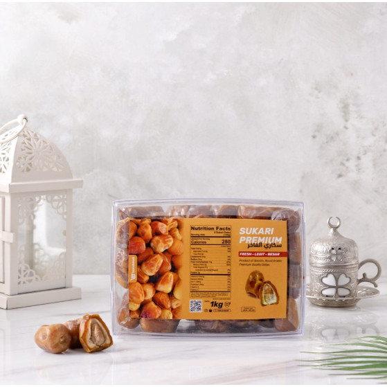 Kurma Sukari Premium 1kg - Kurma Sukari Al Qasim - Kurma Sukari Asli Madinah