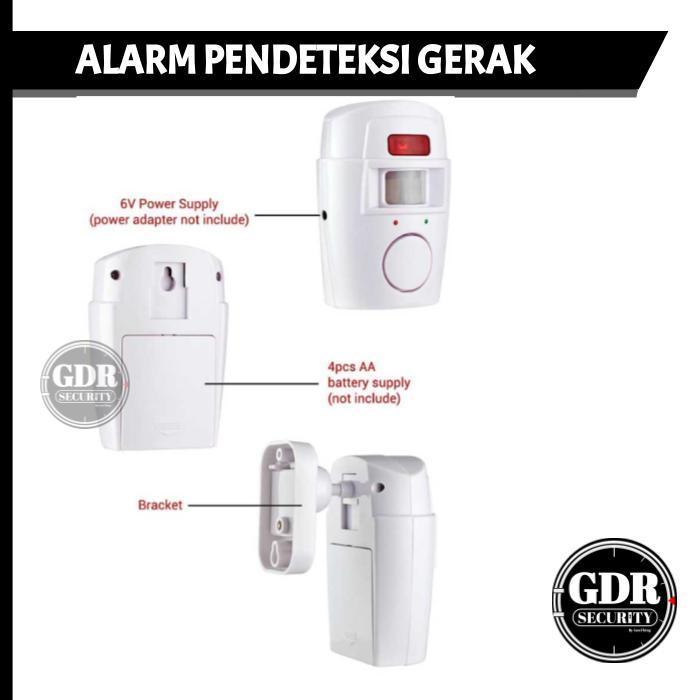 s2nu- Alarm Sensor Gerak / Alarm Pendeteksi Gerak / Alarm Infrared Anti Maling - Gdr Baterai