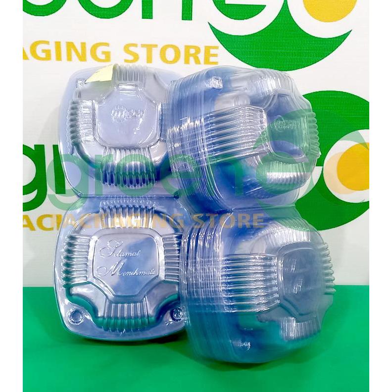 43uw- Mika Hb Burger Mega Isi 50Pcs Transparan Mika Hamburger Donat Bening