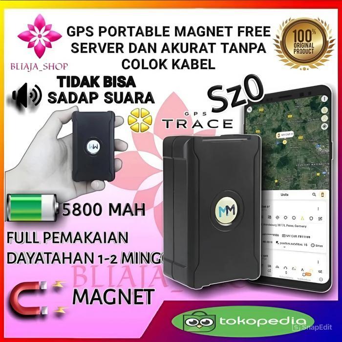 Szo Gps Tracker Portable Tempel Magnet Pelacak Motor Mobil 5800Mah Baterai Tahan 1-2 Minggu Aplikasi