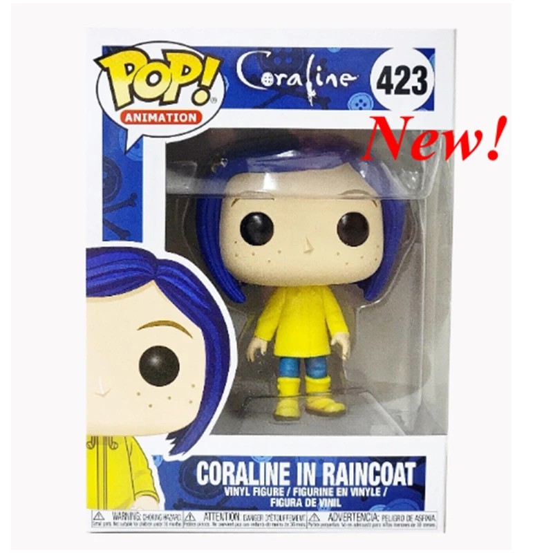 2024 Newest Arrival Funko POP Coraline in Raincoat 423# Vinyl Dolls Figure Model Toys for Christmas